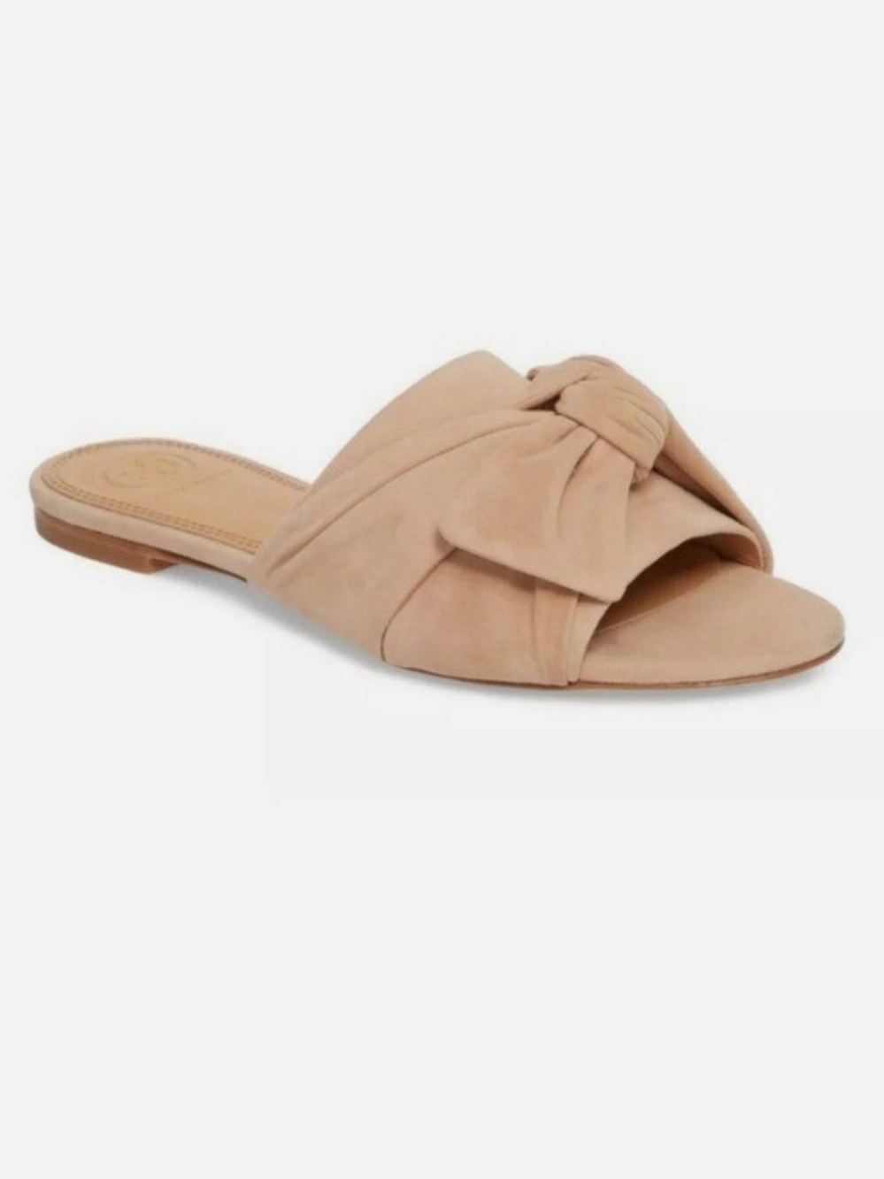Tory Burch Annabelle Bow Suede Slide Sandal